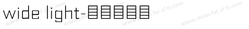 wide light字体转换